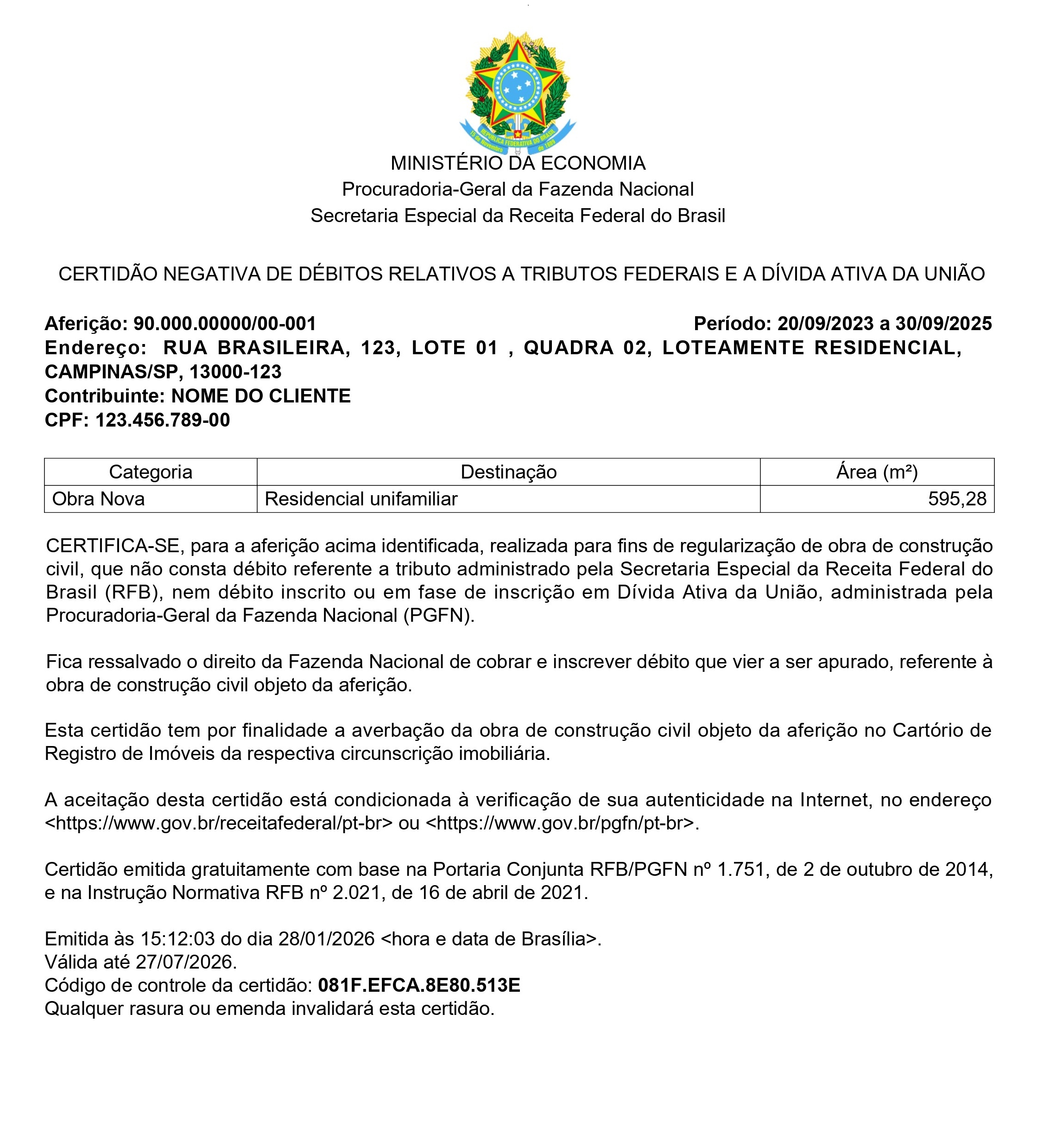 Certidão Andre Luiz