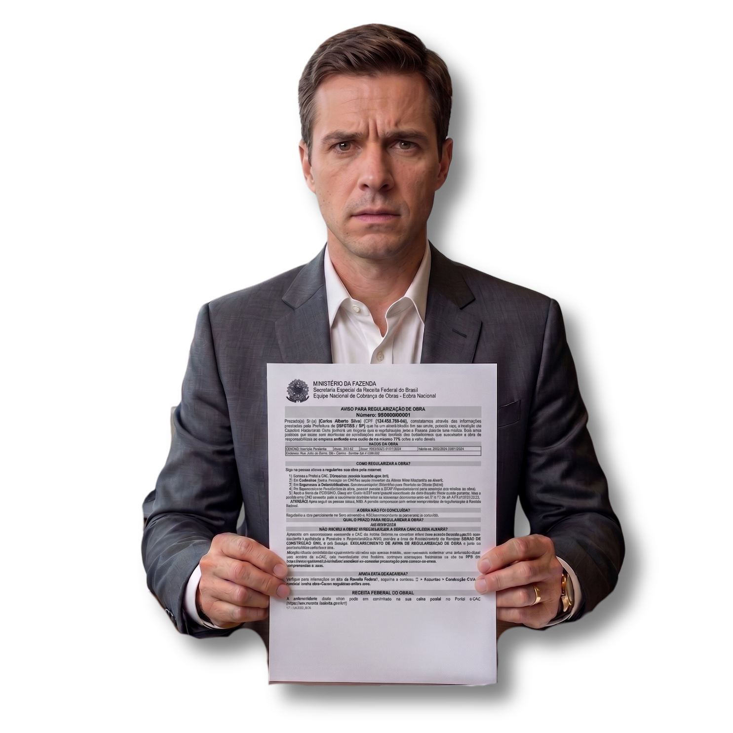 Especialista com notificação da Receita Federal